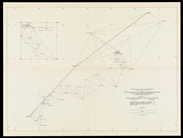 International Boundary Commission United States and Canada Triangulation and precise traverse sketches to accompany the report of the commissioners on the reestablishment of the international boundary from the source of the St. Croix River to the St. Lawrence River Sketch No. 2 Major Scheme - The Highlands and Halls Stream