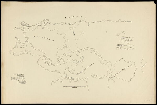 [untitled map of St. Joseph Island, Drummond Island, Little Manitou]