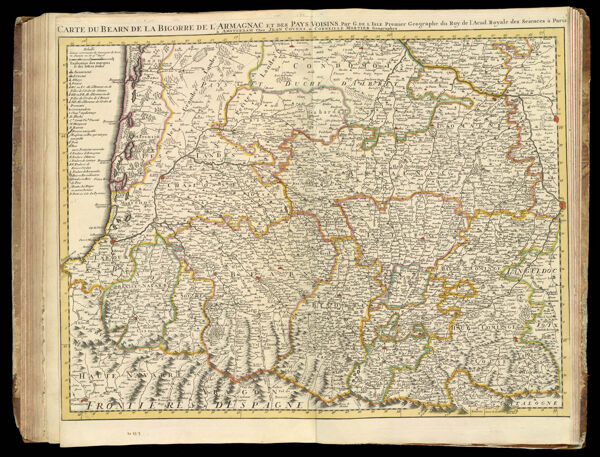 Carte du Bearn, de la Bigorre, de l'Armagnac, et des pays voisins... [Map of Bearn, of Bigorre, of Armagnac, and of neighboring country.]