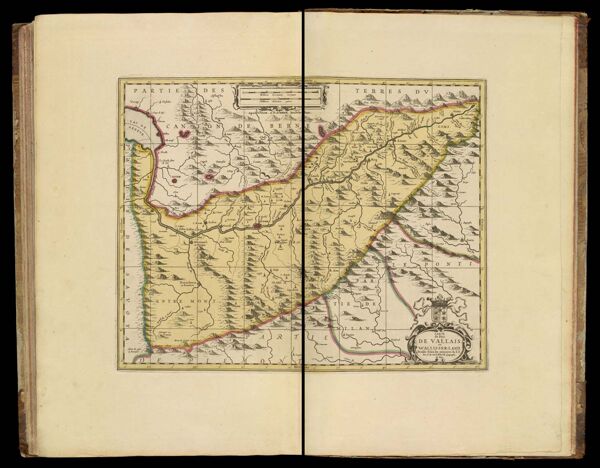 Carte du Païs de Vallais ou Wallisser-Land Dressée Selon les memoires de I.S. Par P. du Val d'Abbeville Geographe du Roy.