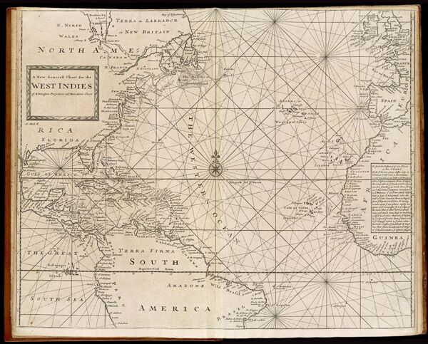 A new General Chart for the West Indies of E. Wrights projection vut Mercators Chart