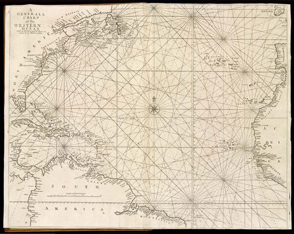 A Generall chart of the Western Ocean sold by R. Mount and T. Page on Great Tower Hill London.