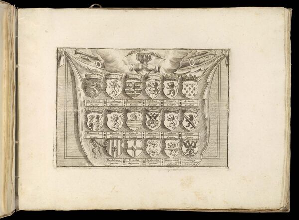 [Untitled image depicting several coats of arms.]