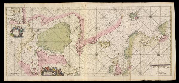 Septemtrionaliora Americae à Groenlandia, per Freta Davidis et Hudson, ad Terram Nova, Apud R. & J. Ottens.