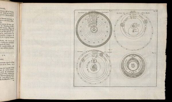[Untitled images showing the rotation of the planets.  Shows the Earth at the center of the solar system, with the Sun rotating around it, but all other planets rotate around the sun.]