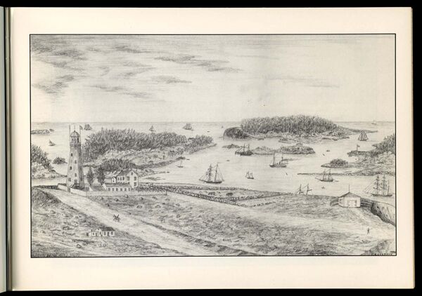 Birdseye Eye of Munjoy Hill and the Islands in 1845, sketched 1896. (4)
