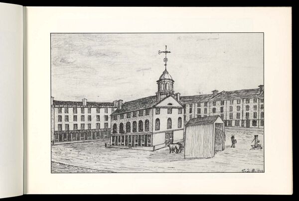 Hay Market Square in 1830, sketched 1902. (20)