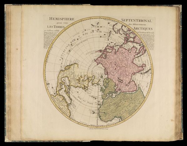 Hemisphere Septentrional pour voir plus distinctoment les terres arctiques