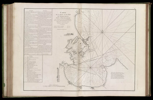 Carte de la baye et du port de Trinquemalay dans l'Isle de Ceylan Levee exactement en 1762 par le Sr. Ge. Neichelson sous les ordres de Mr. Samuel Cornish Vice-Admiral de l'Escadre Bleue, et Commandant en Chef des Vaisseaux Anglois aux Indes.