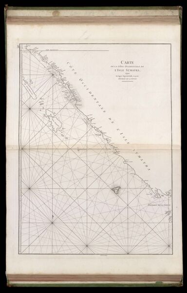 Carte de la cote occidentale de l'Isle Sumatra, depuis la ligne equinoctiale jusqu'au Detroit de la Sonde.