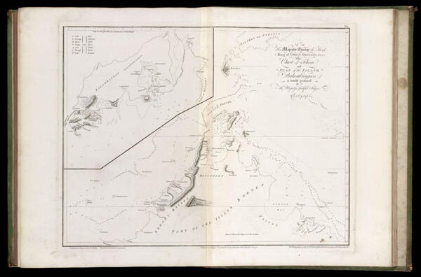 To his Majesty George the Third, King of Great Britain, &c. this Chart of Felicia and plan of the Island Balambangan is humbly presented by His Majesty's faithful subject A. Dalrymple.