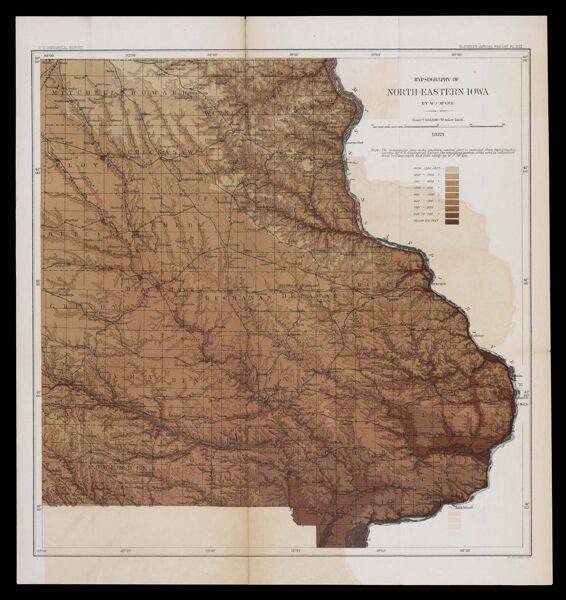 Hypsography of North-Eastern Iowa