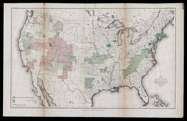 Map of the United States Showing the Progress of the Topographic Survey during the fiscal year 1889-90.