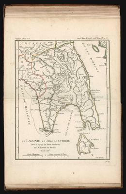 La Laconie et L'Isle de Cythre pour le voyage du Jeune Anacharsis