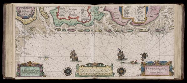 Caarte No. 20 || Chart number 20: description of all the isles and seaports along the coasts of Friesland, Groningen, Emden, etc., from the Vlieland up to the the River Elbe.