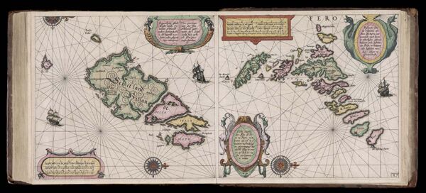 Caarte No. 37 || Chart number 37: Description of the Shetland Islands, Foula, and Fair Island.