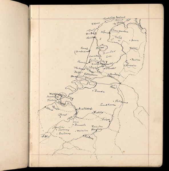 [Untitled map of Belgium and Netherlands.]
