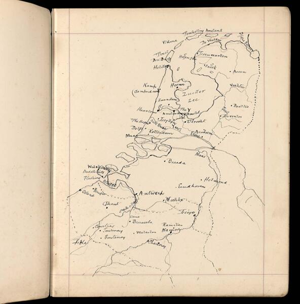 [Untitled map of Belgium and Netherlands.]