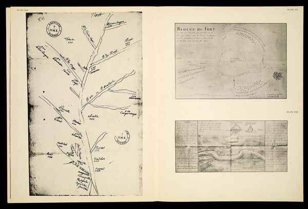 [Plate XIX] The Mississippi Rivers and Environs [1942 copy of 1700 original]
