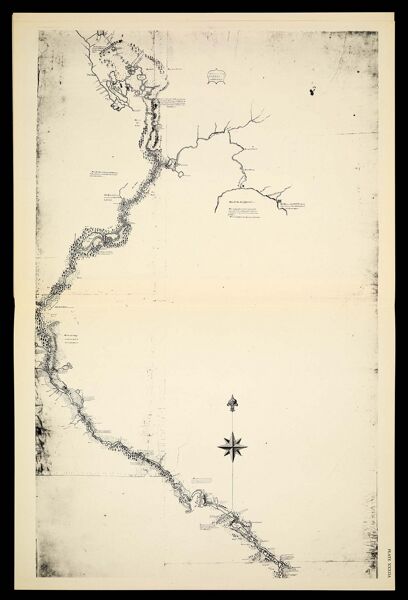 [Plate XXXIIA] A sketch of the Mississippi from the town of St. Louis to its source in the Upper Red Ceder Lake, exhibiting the communications with Lake Superior and the lower Red River, a branch of the Ossiboine River, of lake Winepic and marking the points at which the waters of the Mississippi, the St. Lawrence and Hudson's Bay, are separated. Taken from the notes of Lieutenant Zebulon Montgomery Pike of the 1st Regt. of Infantry, on a Tour of discovery made by him, pending the years 1805 and 1806, at the head of a Sergeant, Corporal and eighteen men. By Anthony Nau Sworn Interpreter of the French Language. Territory of Louisiana. [1942 copy of 1806-1810 original]