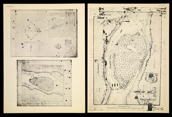 [Plate XLIV] Topographical View of Rock Island in the Missisippi [1942 copy of 1819 original]
