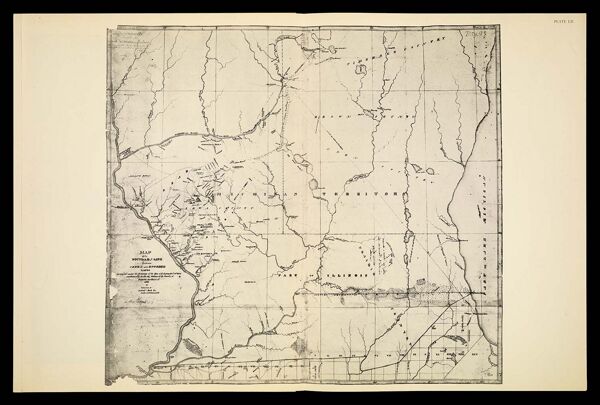 [Plate LII] Map of the Boundary Line between Ceded and Unceded Lands surveyed under the direction of the Hon. J. H. Eaton, Sec. of War, conformably to the stipulations of the Treaty of Prairie du Chien of 1829. By Lucius Lyon of Detroit Mich. Ter.[1942 copy of circa 1830 original]
