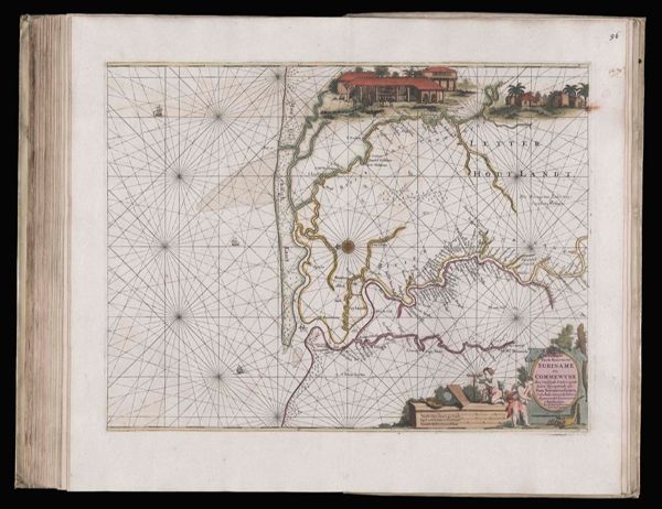 Paskaert vande Rivieren van Suriname en Commewyne Met verschyde creken uytde Selve Spruytende als Para Surinoo en Cotteca Ende Ander meer gelyckdie nu Iegenwoordich bewoontwerde t'Amsterdam By Hendrick Doncker Inde Nieubrugsteeg Met Privelegie.