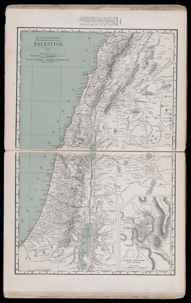 The Rand-McNally New Library Atlas map of Palestine