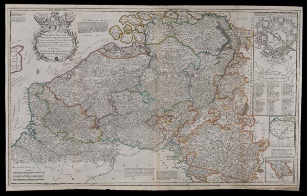 Les provinces de Pay-Bas Catholiques ou a most exact map of Flanders or Austrian Netherlands &c. It comprehends all the towns, villages, abbeys, monasteries. Throughout all these provinces &c. By H. Moll geographer to his Grace James Duke of Ormond, Capta
