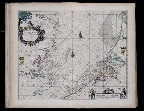 Pascaart van de Noord Zee van Texel, tot de hoofden Nieulycz uijt gegeven