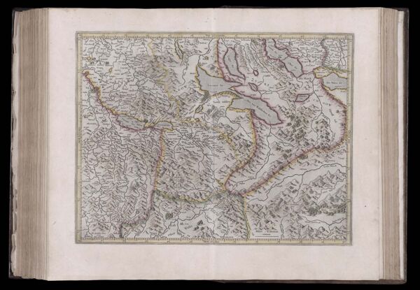 [Untitled map prefaced by previous text page titled: Argow. Ceste table portes les Bourgs Lucerne, Uren, Swits, Underwald, Glarone, pour la pluspart.]