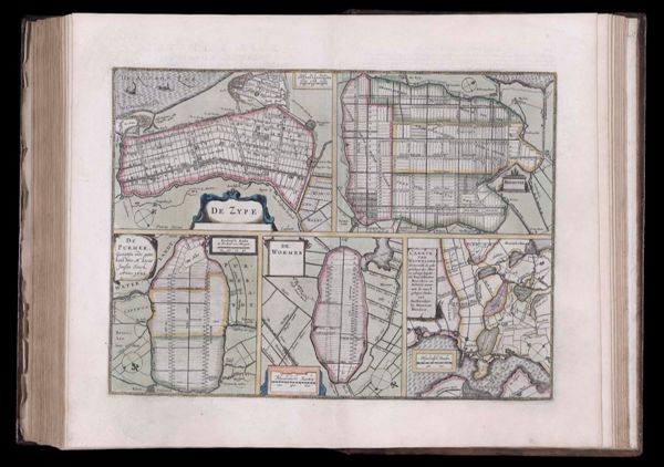 [Five maps on one plate.]