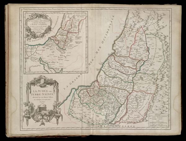 La Judée ou Terre Sainte, divisée en ses douze Tribus, Par le Sr. Robert, Géographe du Roi. avec privilege. 1750