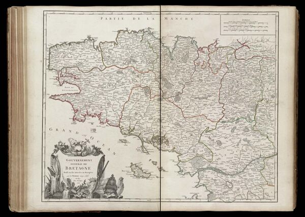Gouvernement general de Bretagne divisé en ses dioceses ou Receptes par le Sr. Robert Geog. ordin? du Roy. Avec privilege 1751