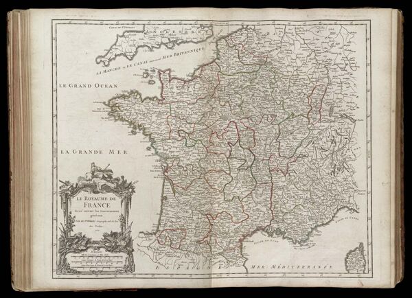 Le Royaume de France divisé suivant les Gouvernemens généraux. Par le Sr. Robert Géographe ord. du Roi. Avec privilege. 1750