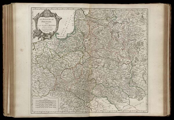 Le royaume de Pologne, divisé en ses duchés et provinces, et subdivisé en palatinats. Par le Sr. Robert de Vaugondy Géographe ordinaire du Roi. Avec privilége 1752.