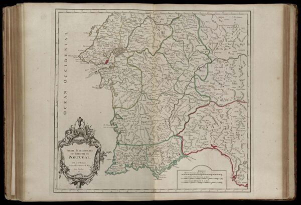 Partie Méridionale du Royaume de Portugal. Par le Sr. Robert. Géographe ordinaire du Roy. Avec privilege. 1751.