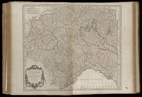 Partie occidentale de la Lombardie et pays circonvoisins, ou sont les etats de Savoye, Piémont, Milan, Gênes, Plaisance &c. Par le Sr. Robert, Géographe ordinaire du Roy. Avec privilége. 1750