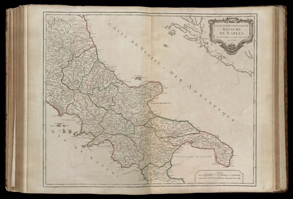 Partie septentrionale du royaume de Naples, Par le Sr. Robert Geographe ordin. du Roy. Avec Privilege. 1750.