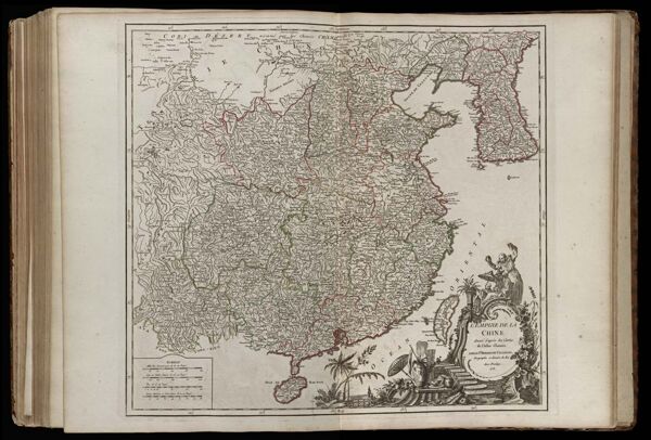 L'Empire de la Chine dressé d'après les cartes de l'atlas Chinois. Par le Sr. Robert de Vaugondy. Geographe ordinaire du Roi. Avec privilege. 1751.