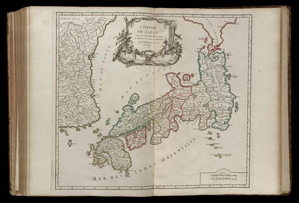 L'Empire du Japon, divisé en sept principales parties, et subdivisé en soixante et six Royaumes, Par le Sr. Robert Geog. ord du Roi Avec privilege. 1750.