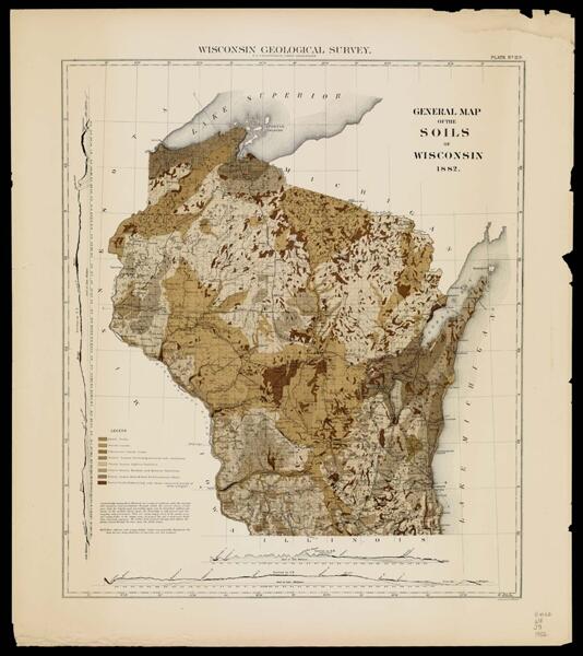 General map of soils of Wisconsin 1882