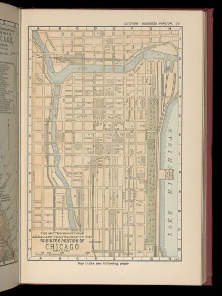 The Matthews-Northrup adequate travel-map of the Business portion of Chicago
