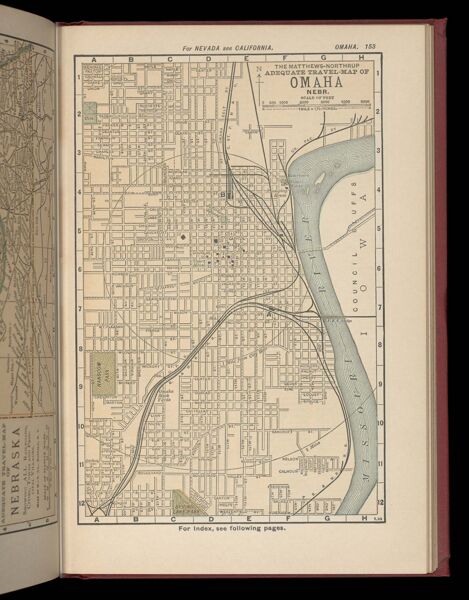 The Matthews-Northrup adequate travel map of Omaha, Neb.