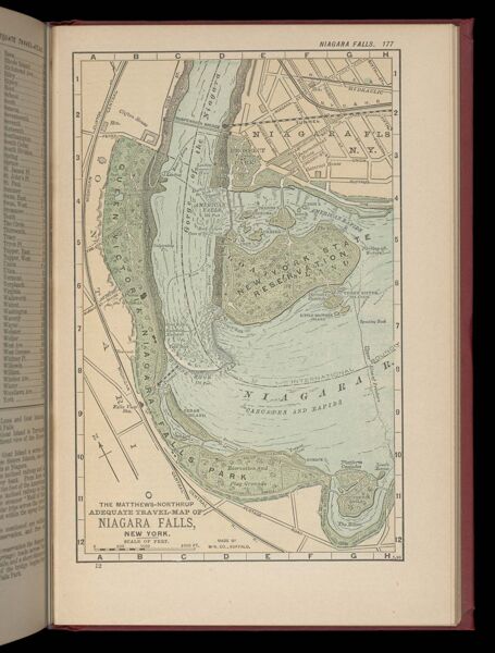 The Matthews-Northrup adequate travel map of Niagara Falls, New York