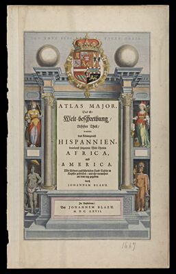 Atlas Major, Das ist, Welt-belchzeibung . . . Hispannien. . . Africa, und America
