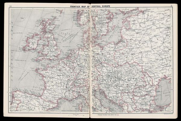Frontier map of Central Europe