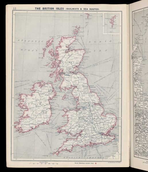 The British Isles (railways & sea routes)
