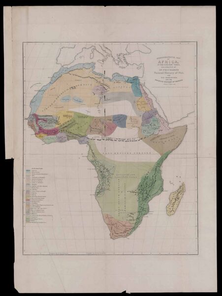 Ethnographical Map of Africa in the earliest times, illustrative of Dr. Prichard's Natural History of Man and his Researches into the Physical History of Mankind (from Ethnographical Maps Illustrative of 