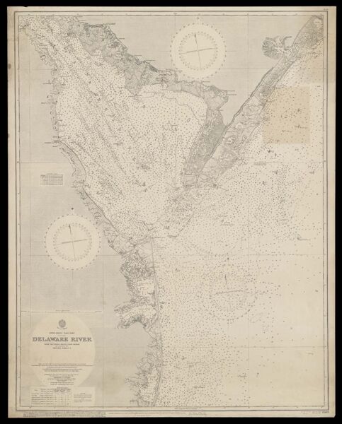 North America. East Coast. Delaware River, from the United States Coast Survey, with corrections to 1937. Outer Sheet 1.